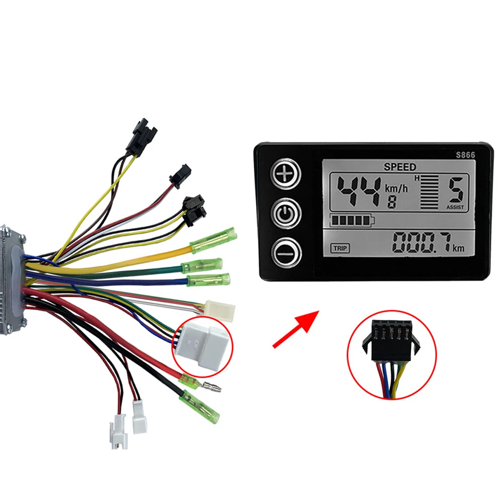 E-bike S866 Display JN-15A 36/48V 250W/350W Controller For MTB/Fat Hub Motor Electric Bicycle Controller Set DIY Accessories
E-bike S866 Display JN-15A 36/48V 250W/350W Controller For MTB/Fat Hub Motor Electric Bicycle Controller Set DIY Accessories