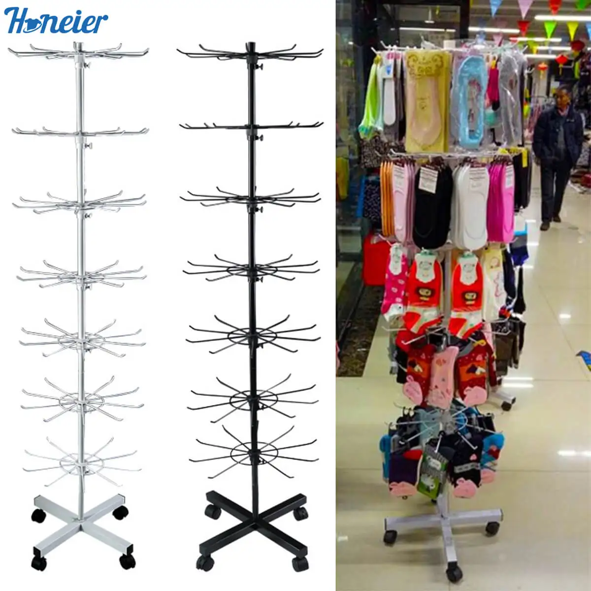 7 Tiers 70 Hooks Rotating Rack Socks Hat Cap Display Stand Hanger Wig Scarves Bracelet Pendant Storage Holder Shelf Rack Shelves
7 Tiers 70 Hooks Rotating Rack Socks Hat Cap Display Stand Hanger Wig Scarves Bracelet Pendant Storage Holder Shelf Rack Shelves