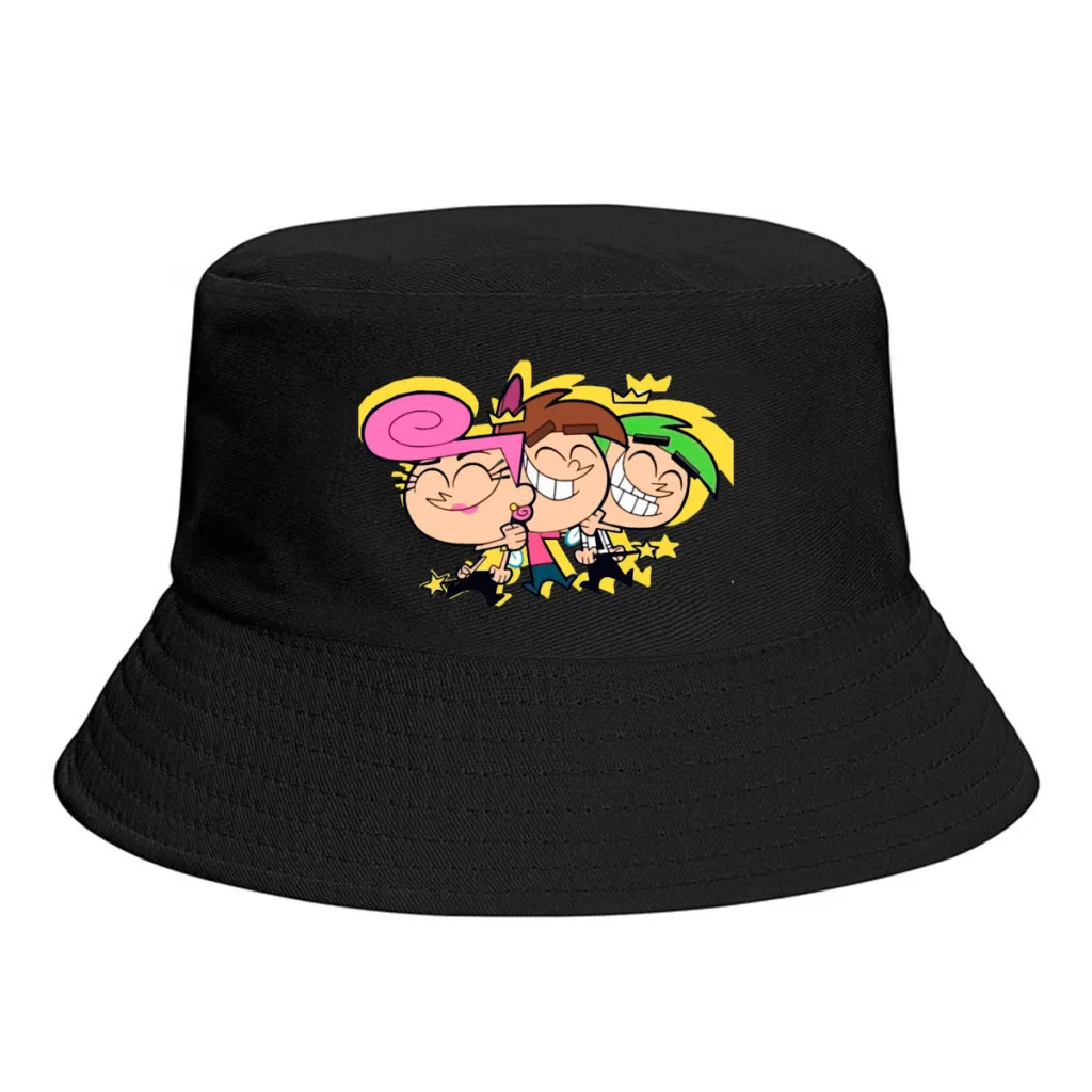 

Unisex Polyester Timmy Bucket Hat Women Summer Sunscreen Panama Cap The Fairly Odd Parents Men Outdoor Fishing Hat Dropshipping