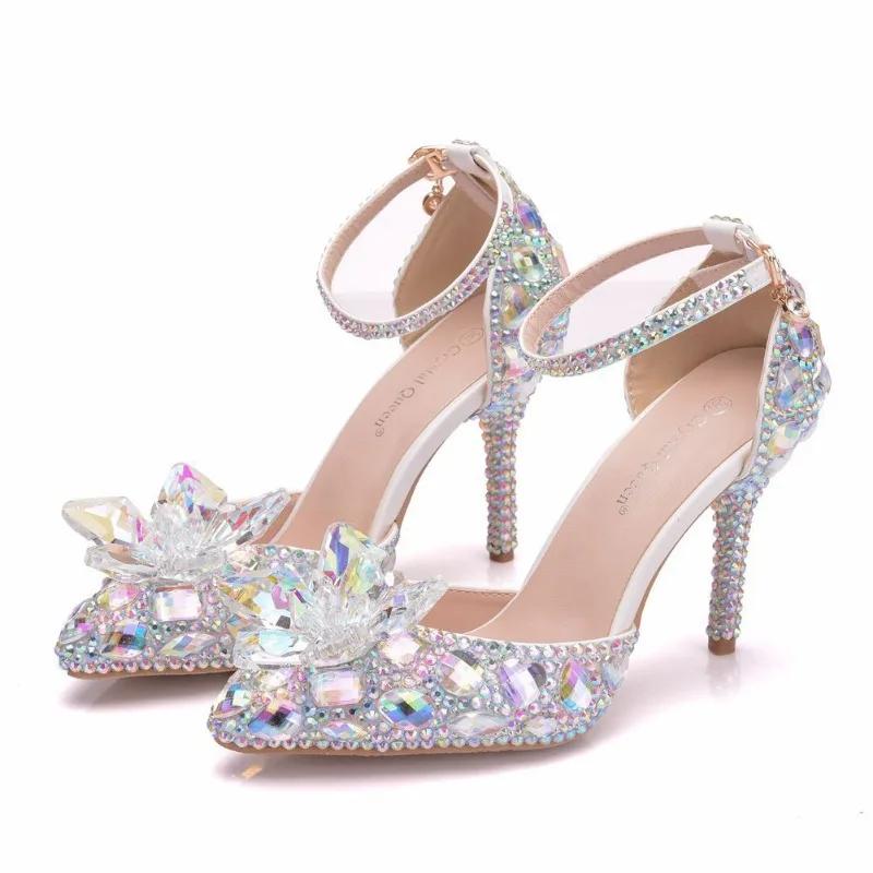 Women's Sandals Party Office Pointed Toe Rhinestone Buckle Strap PU 9CM Thin Heels Fashion Lady Party Shoes For Women Silver
Women's Sandals Party Office Pointed Toe Rhinestone Buckle Strap PU 9CM Thin Heels Fashion Lady Party Shoes For Women Silver