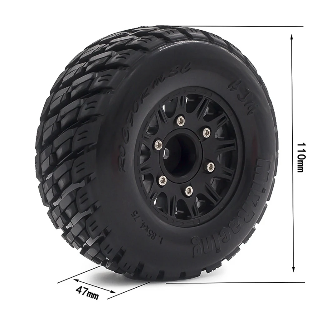 4 шт. 1/8 1/10 шины для коротких грузовиков колесо 12, 14 и 17 мм шестигранный для Traxxas Arrma HSP Tamiya HPI Kyosho Hobao Радиоуправляемый автомобиль, 2