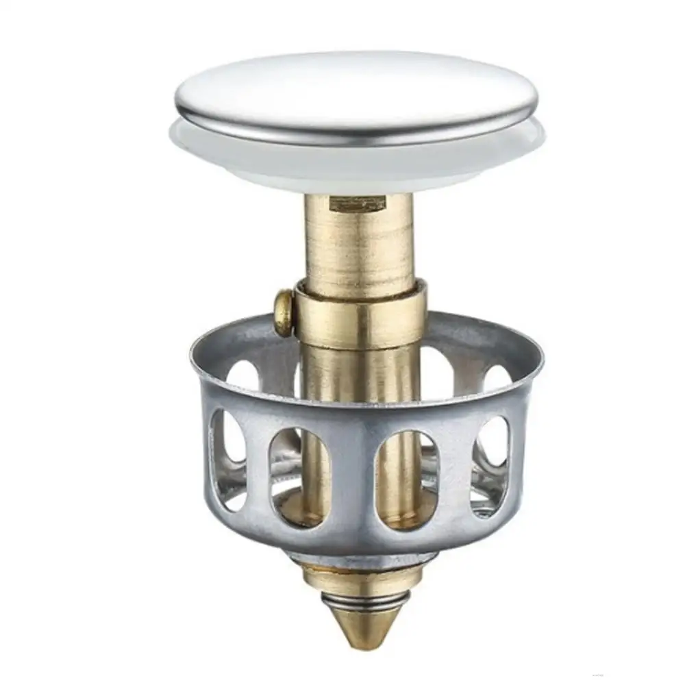 Basin Pop-up Drain Filter Copper Bouncing Core Filter Cover Floor Drain Bathroom Plug Trap Hair Catcher Basin Faucet Accessorie
Basin Pop-up Drain Filter Copper Bouncing Core Filter Cover Floor Drain Bathroom Plug Trap Hair Catcher Basin Faucet Accessorie