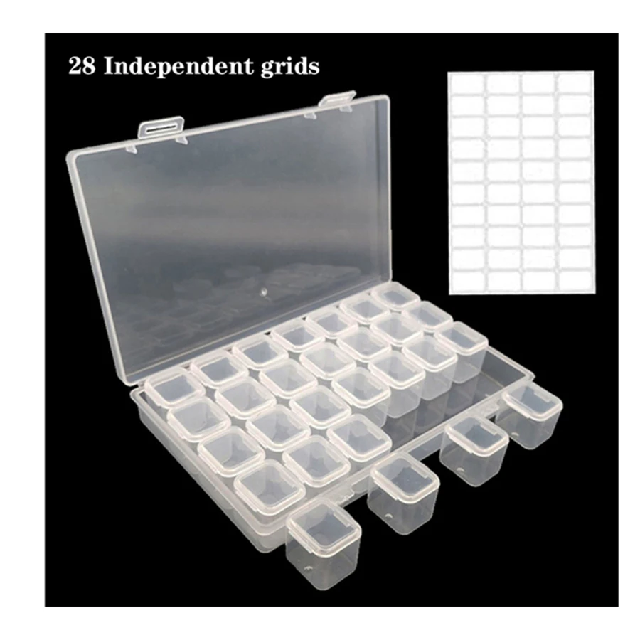 28 Lattices Storage Organizer Dismountable Diamond Embroidery Accessories Diamond Painting Boxes Home Storage Cross Stitch Cases
28 Lattices Storage Organizer Dismountable Diamond Embroidery Accessories Diamond Painting Boxes Home Storage Cross Stitch Cases