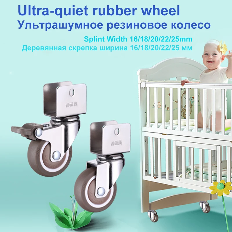 4Pcs U Type Universal Roller for Trolley Soft Rubber Baby Crib Bed Wheels Wheels Furniture Casters Swivel Caster
4Pcs U Type Universal Roller for Trolley Soft Rubber Baby Crib Bed Wheels Wheels Furniture Casters Swivel Caster