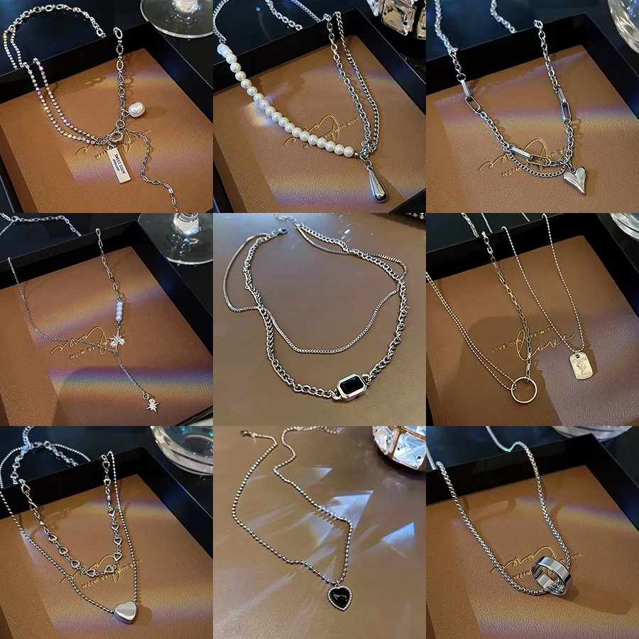 Titanium Steel Necklace Double Layer Necklace Women 2022 New Hip-Hop Tide Brand Design Clavicle Chain Man Gifts Dropshipping
Titanium Steel Necklace Double Layer Necklace Women 2022 New Hip-Hop Tide Brand Design Clavicle Chain Man Gifts Dropshipping