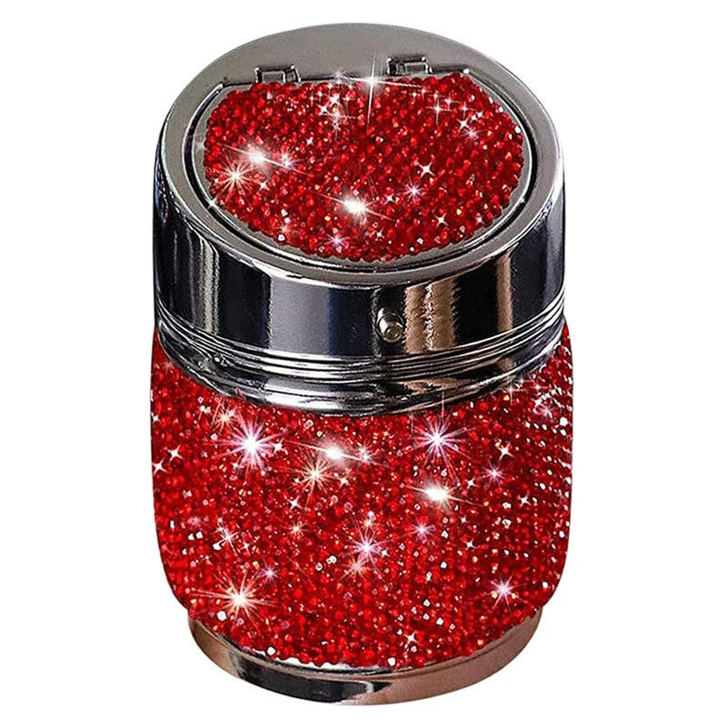 Auto Car Ashtray, Smokeless Stainless Portable Bling Crystal Cylinder Cup Holder with Lid for Car Truck SUV Office 
Auto Car Ashtray, Smokeless Stainless Portable Bling Crystal Cylinder Cup Holder with Lid for Car Truck SUV Office