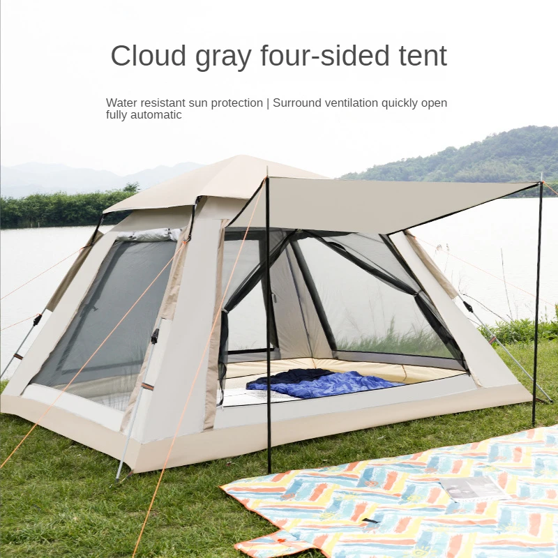 Super Portable Multi Person Double Decker Tent Fully Automatic Beach Quick Opening Folding Wind And Rain Proof Camping Equipment
Super Portable Multi Person Double Decker Tent Fully Automatic Beach Quick Opening Folding Wind And Rain Proof Camping Equipment