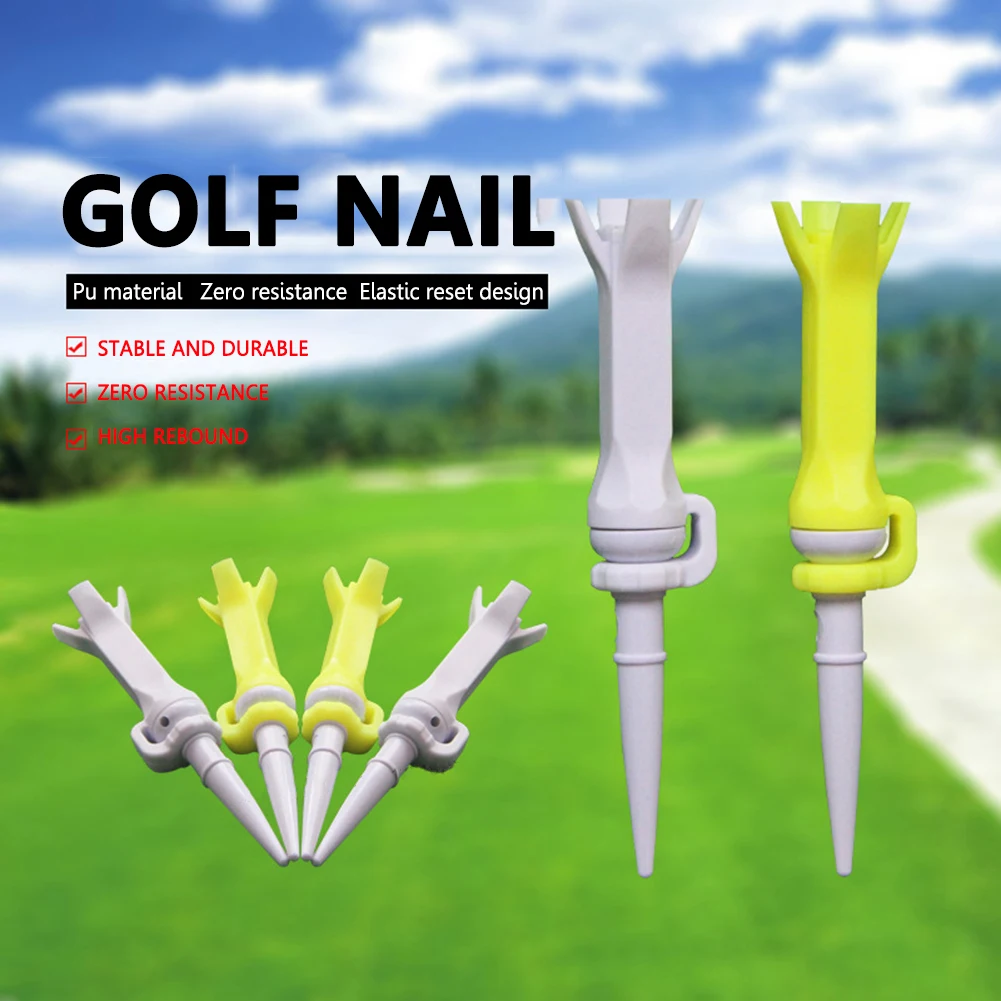 2pcs 4 Claws Golf Nail Reset Tees 76mm PU Plastic Nail Ball Tee 180 Degree Rotation Driving Ranges Durable Training Balls Tee
2pcs 4 Claws Golf Nail Reset Tees 76mm PU Plastic Nail Ball Tee 180 Degree Rotation Driving Ranges Durable Training Balls Tee