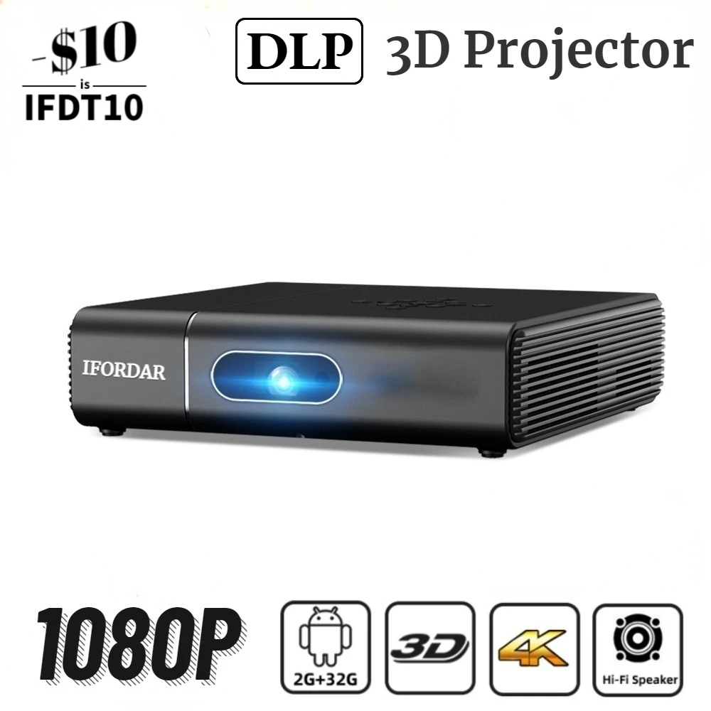 Ifordar T2 3d Projector Laser Projector 4k 1080p Wifi Miracast High Lumens Android Full Hd Brightness Netflix 2g+32g Projectors
Ifordar T2 3d Projector Laser Projector 4k 1080p Wifi Miracast High Lumens Android Full Hd Brightness Netflix 2g+32g Projectors