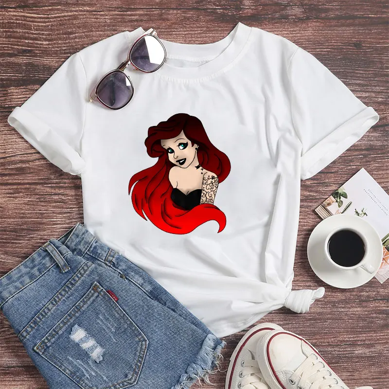 New Harajuku Summer Women T-Shirts Punk Disney Alice Princess Tattoo Print T Shirt Casual Ladies Tops Fashion White O-Neck Tees
New Harajuku Summer Women T-Shirts Punk Disney Alice Princess Tattoo Print T Shirt Casual Ladies Tops Fashion White O-Neck Tees