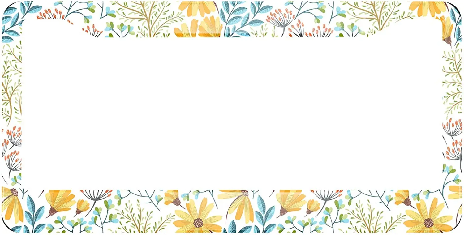 Hand Painted Watercolor Flowers License Plate Frame Colorful Floral Spring Texture Metal License Plate Cover for US Vehicles
Hand Painted Watercolor Flowers License Plate Frame Colorful Floral Spring Texture Metal License Plate Cover for US Vehicles