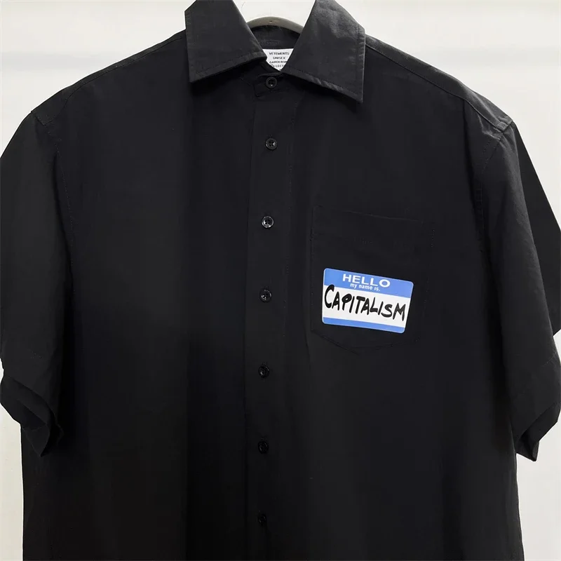 Oversized VTM Black Shirts Casual Men Women 1:1 My Name Is Letter Signature VTM White Shirts Inside Tag
Oversized VTM Black Shirts Casual Men Women 1:1 My Name Is Letter Signature VTM White Shirts Inside Tag
