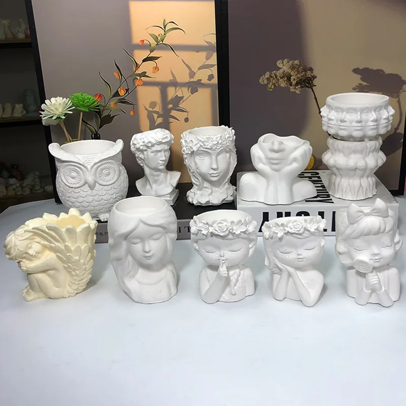 Cute Flowerpot Silicone Mold Homemade DIY Potted Plants Concrete Vase Mold Girl Face Flower Pot Cement Gypsum Pen Holder Storage
Cute Flowerpot Silicone Mold Homemade DIY Potted Plants Concrete Vase Mold Girl Face Flower Pot Cement Gypsum Pen Holder Storage