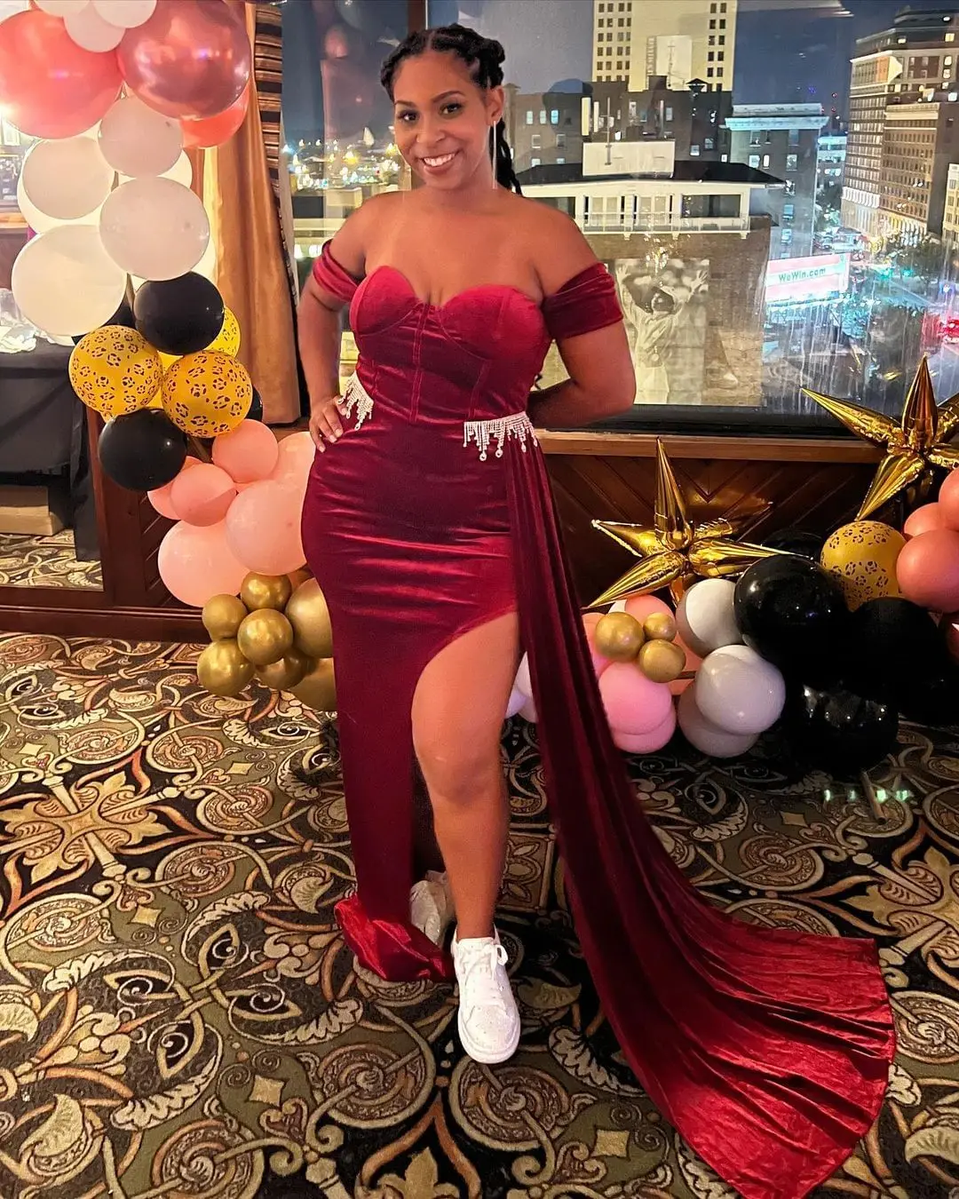 Mermaid Wine Red Velvet Long Prom Dresses Sweetheart Off the Shoulder High Side Split Saudi Arabia Women Evening Party Dress
Mermaid Wine Red Velvet Long Prom Dresses Sweetheart Off the Shoulder High Side Split Saudi Arabia Women Evening Party Dress