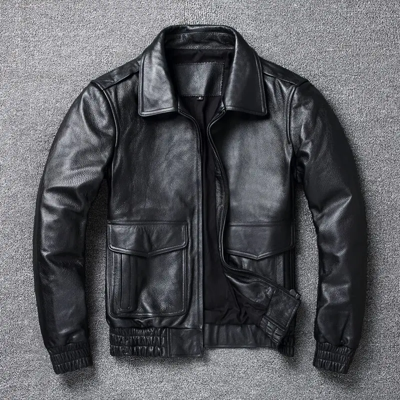 Leak-Picking Air Force A2 Flight Suit Genuine Leather Clothes Men's Pure First Layer Cowhide Collar Coat plus Size Pilot Jacket
Leak-Picking Air Force A2 Flight Suit Genuine Leather Clothes Men's Pure First Layer Cowhide Collar Coat plus Size Pilot Jacket