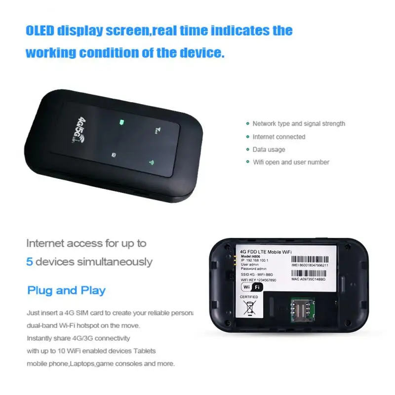 LTE Router Pocket WiFi Repeater Signal Amplifier Network Expander Mobile Hotspot Wireless Mifi Modem Router SIM Card Slot
LTE Router Pocket WiFi Repeater Signal Amplifier Network Expander Mobile Hotspot Wireless Mifi Modem Router SIM Card Slot