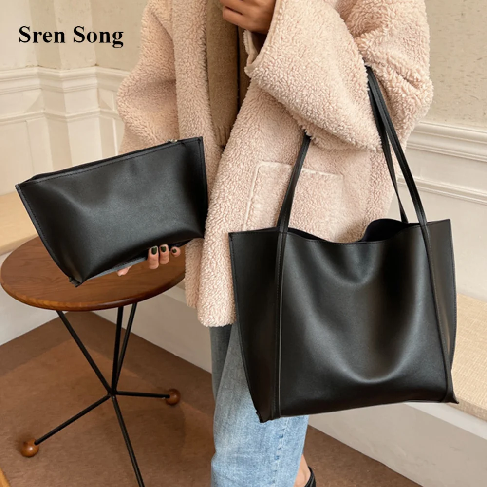 Women Retro Large-capacity Shoulder Bags 2022 New Fashion Tote Handbags 2pcs Pu Leather Solid Color Bags High Quality Bags
Women Retro Large-capacity Shoulder Bags 2022 New Fashion Tote Handbags 2pcs Pu Leather Solid Color Bags High Quality Bags