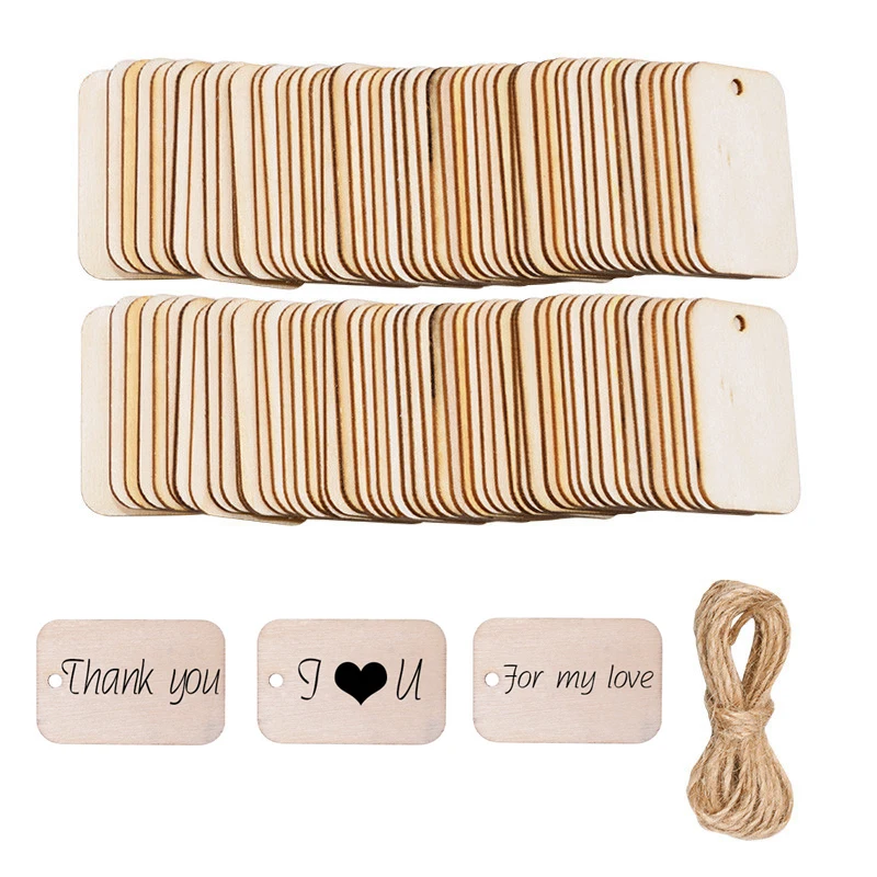 Unfinished Nature Wood Slice Gift Tags Blank Wooden Hanging Label With Rope for Wedding Birthday Party Decor DIY Bookmark Crafts
Unfinished Nature Wood Slice Gift Tags Blank Wooden Hanging Label With Rope for Wedding Birthday Party Decor DIY Bookmark Crafts
