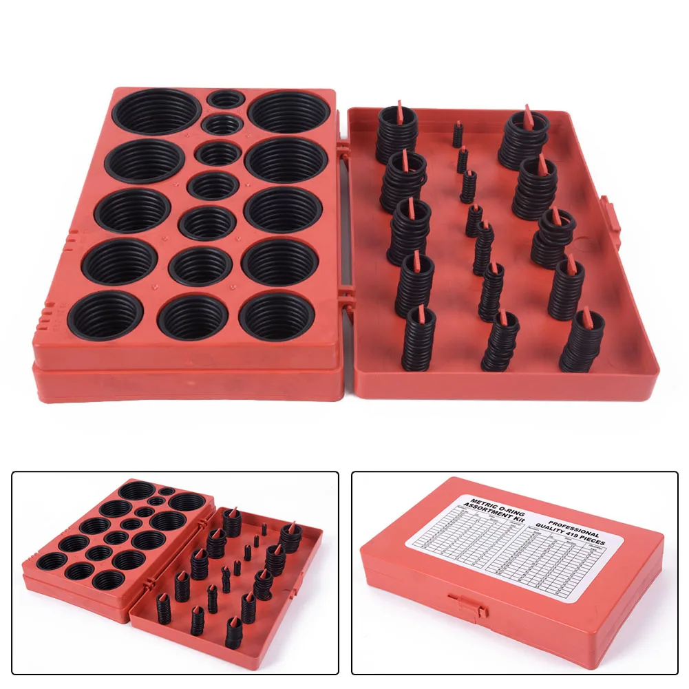 Sealing Gasket Washers for Auto Repair 419pcs Rubber O Ring Assortment Kit for Automotive Oil Seal and Gasket Needs
Sealing Gasket Washers for Auto Repair 419pcs Rubber O Ring Assortment Kit for Automotive Oil Seal and Gasket Needs