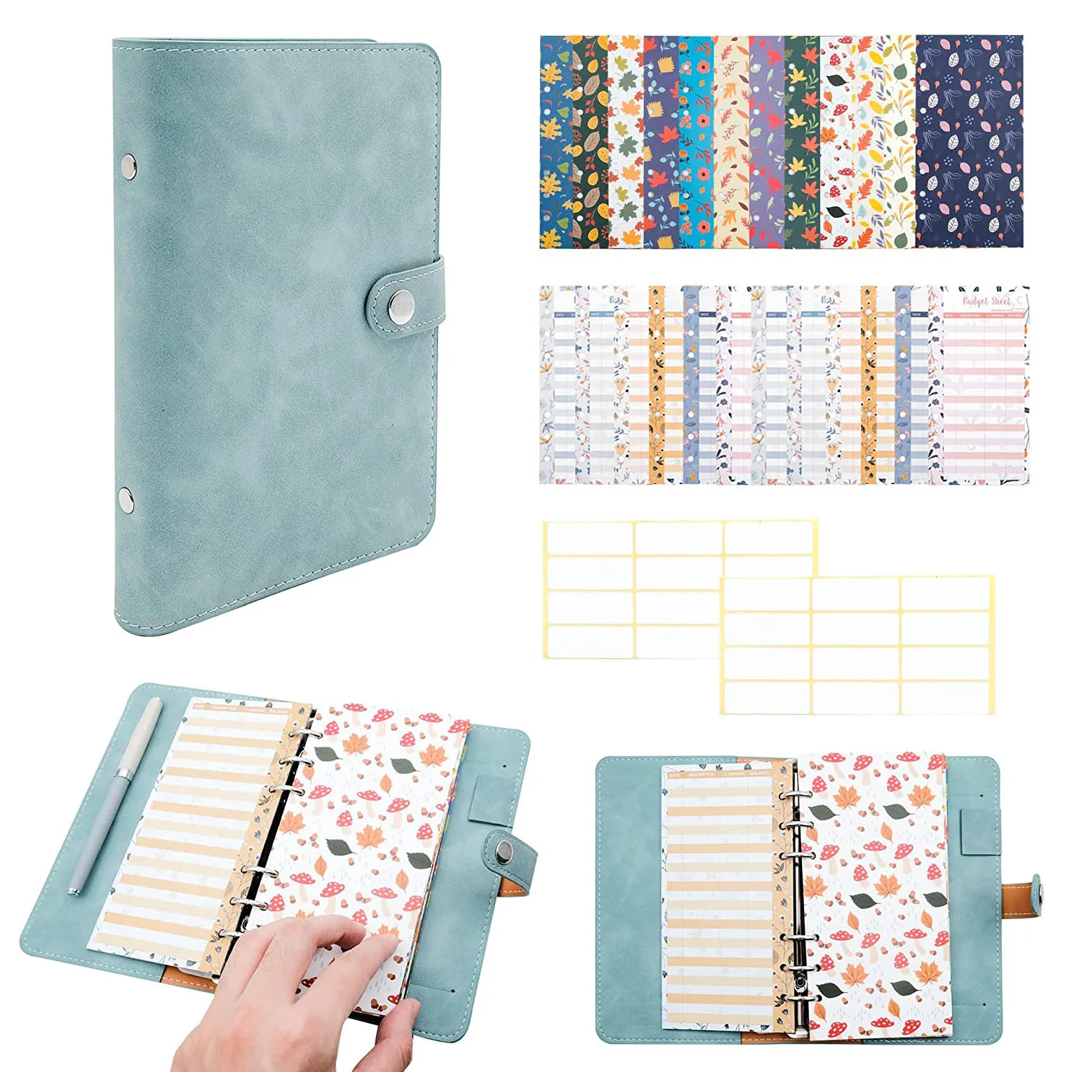 A6 PU Leather Budget Binder Notebook Cash Envelope System Money Organizer with 12 Cash Envelopes,12 Budget Sheets, Label Sheets
A6 PU Leather Budget Binder Notebook Cash Envelope System Money Organizer with 12 Cash Envelopes,12 Budget Sheets, Label Sheets