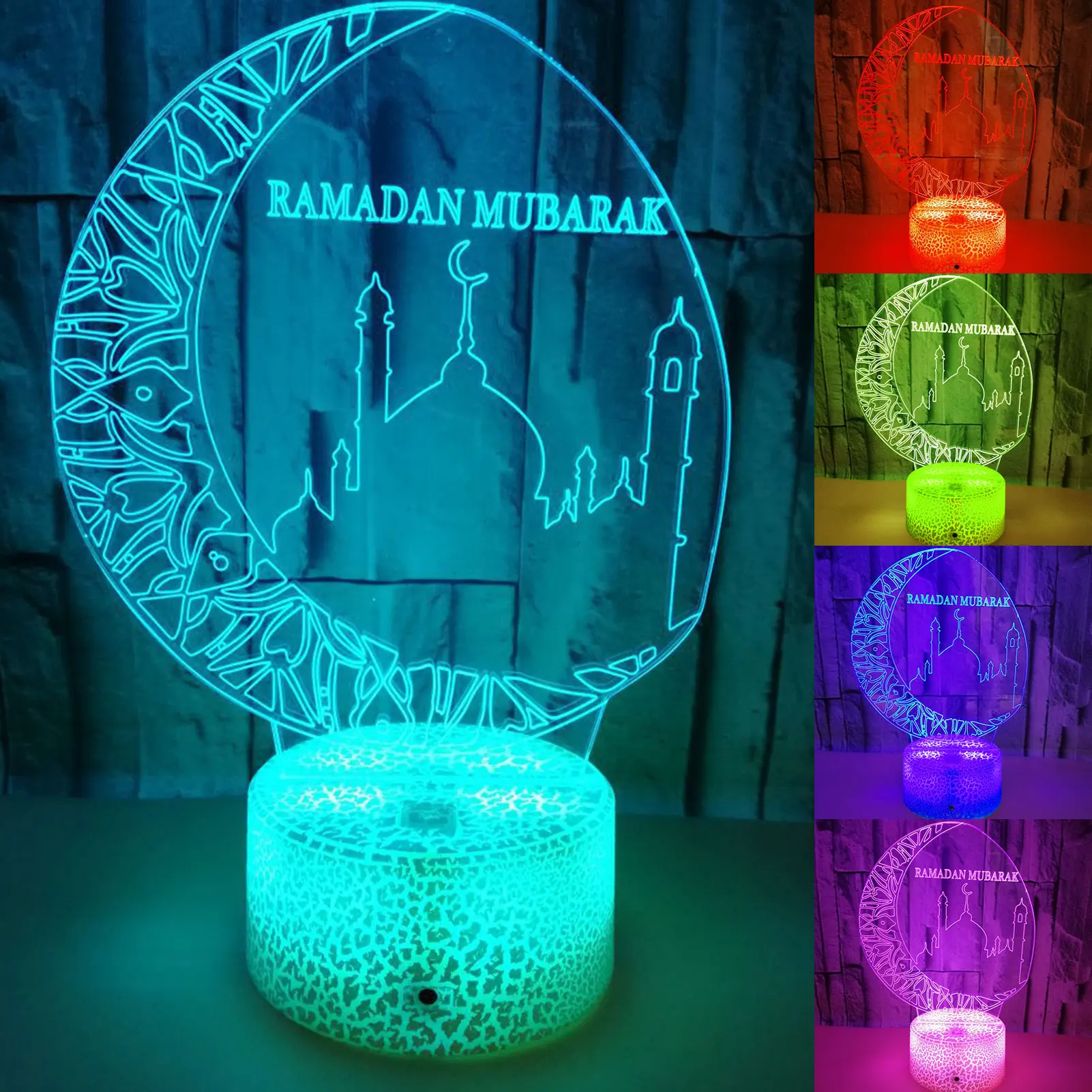 Eid Decorations Lights Ramadan Decoration 3D Night Lights Moon Lamp Kids Night Light Mubarak 7 Colors LED Lamp For Home Eid
Eid Decorations Lights Ramadan Decoration 3D Night Lights Moon Lamp Kids Night Light Mubarak 7 Colors LED Lamp For Home Eid