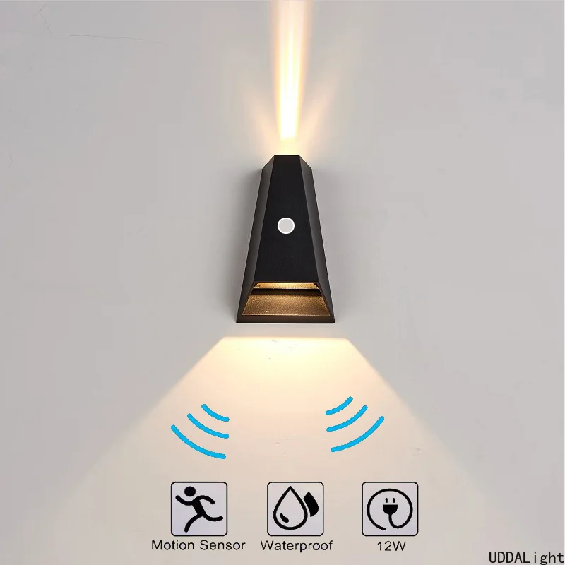 Светодиодная лампа CREE с датчиком, Уличный настенный светильник IP65, Домашний Светильник, современный алюминиевый 
Светодиодная лампа CREE с датчиком, Уличный настенный светильник IP65, Домашний Светильник, современный алюминиевый