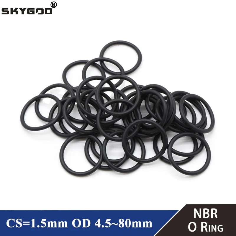 10/50Pcs NBR O Ring Gasket CS 1.5mm OD 4.5mm ~ 80mm Automobile Nitrile Rubber Round O Type Corrosion Oil Resist Sealing Washer
10/50Pcs NBR O Ring Gasket CS 1.5mm OD 4.5mm ~ 80mm Automobile Nitrile Rubber Round O Type Corrosion Oil Resist Sealing Washer