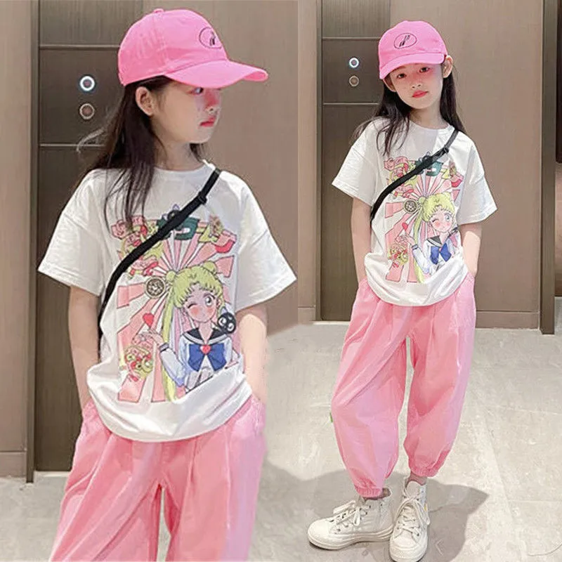 Kids Sports Suit Girls Clothes Summer children Clothing sets T Shirt+Pants Set for baby Costume Outfits 2PS Suits Girl Tracksuit
Kids Sports Suit Girls Clothes Summer children Clothing sets T Shirt+Pants Set for baby Costume Outfits 2PS Suits Girl Tracksuit