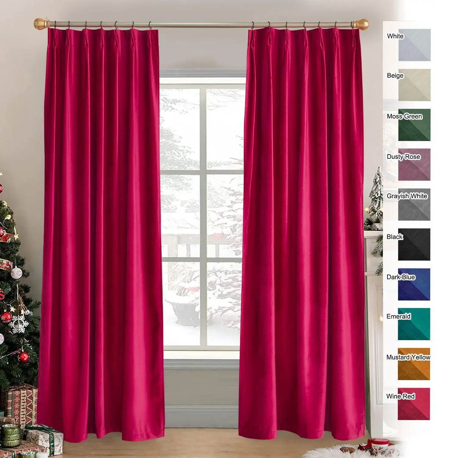 Modern Curtains Eight Solid Colors Velvet Curtains Soft 70%-90% Blackout for Living Room Bedroom
Modern Curtains Eight Solid Colors Velvet Curtains Soft 70%-90% Blackout for Living Room Bedroom
