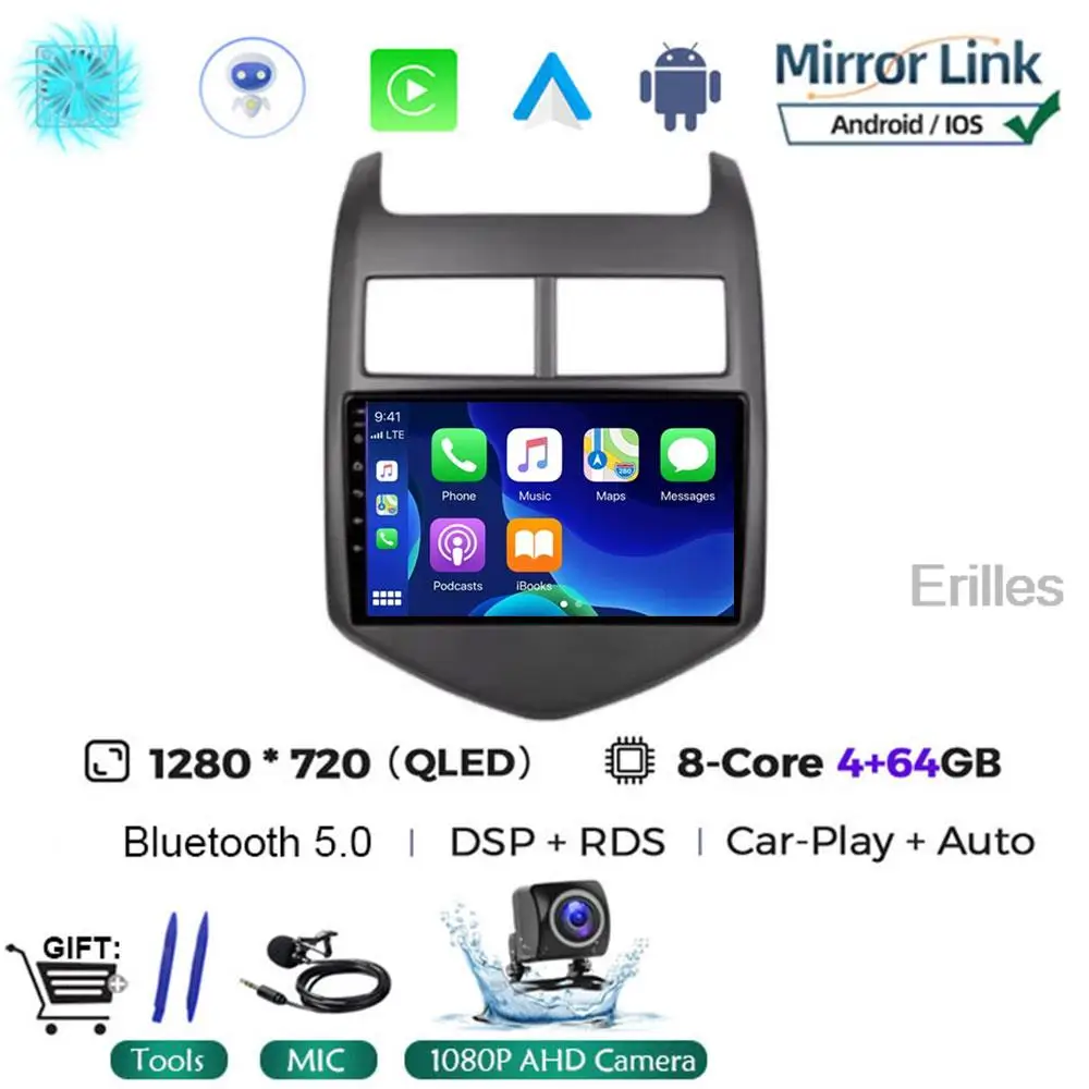 Автомобильная магнитола, мультимедийный плеер на Android 13, с GPS, для Chevrolet Aveo 2 Sonic T300
Автомобильная магнитола, мультимедийный плеер на Android 13, с GPS, для Chevrolet Aveo 2 Sonic T300