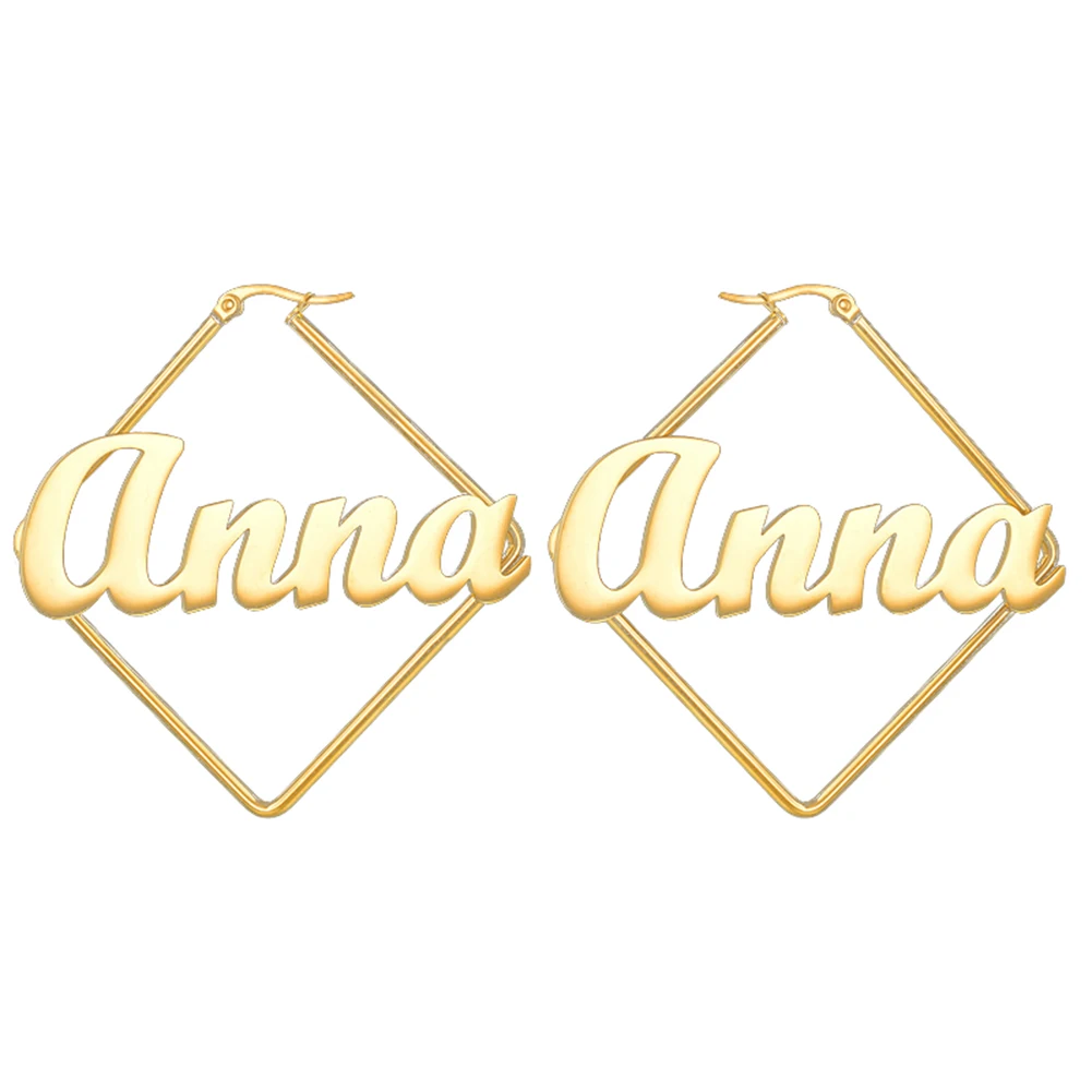 YHLISO Custom Name Hoop Earring Personalized Letter Nameplate Stainless Steel Gothic Style Monogram Earring for Women Jewelry
YHLISO Custom Name Hoop Earring Personalized Letter Nameplate Stainless Steel Gothic Style Monogram Earring for Women Jewelry