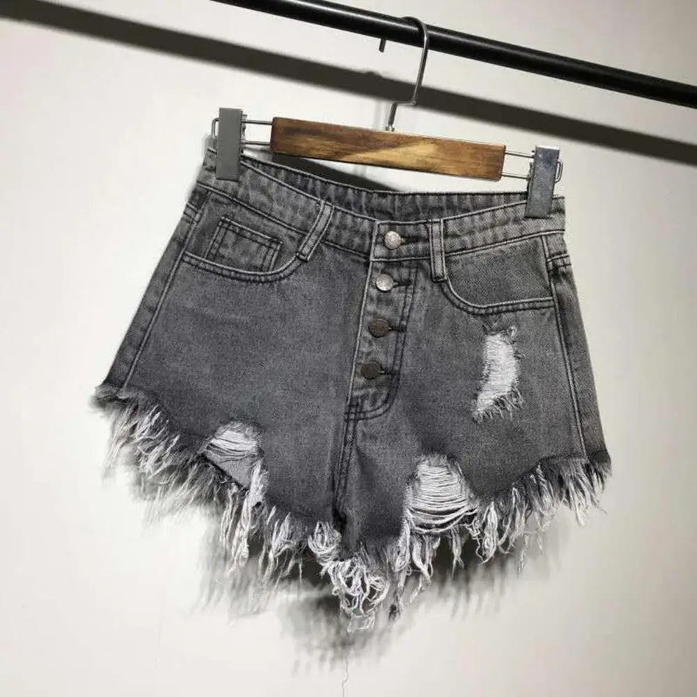 Ladies Women Shorts Tattered Style Women Button Placket Oblique Hem Shorts Tassel Female Shorts for Going Out
Ladies Women Shorts Tattered Style Women Button Placket Oblique Hem Shorts Tassel Female Shorts for Going Out