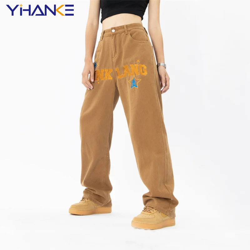 European and American High Street Jeans Women Hip-Hop 2023 Autumn Loose Streetwear Printing Straight Wide Leg Black Jeans Y2K
European and American High Street Jeans Women Hip-Hop 2023 Autumn Loose Streetwear Printing Straight Wide Leg Black Jeans Y2K