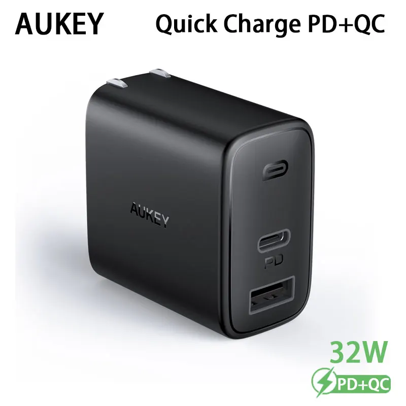 AUKEY PA-F3S Fast Wall Fordable US Plug 32W PD USB Charger Quick Charge Charging Station For Mobile Phone Table
AUKEY PA-F3S Fast Wall Fordable US Plug 32W PD USB Charger Quick Charge Charging Station For Mobile Phone Table