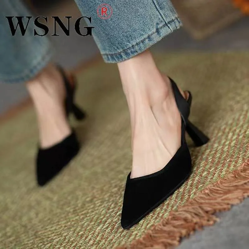 Summer New Women's Brand High Heels Pointed Toe Slingback Pumps Fashionable and Sexy Women's Stiletto Sandals
Summer New Women's Brand High Heels Pointed Toe Slingback Pumps Fashionable and Sexy Women's Stiletto Sandals