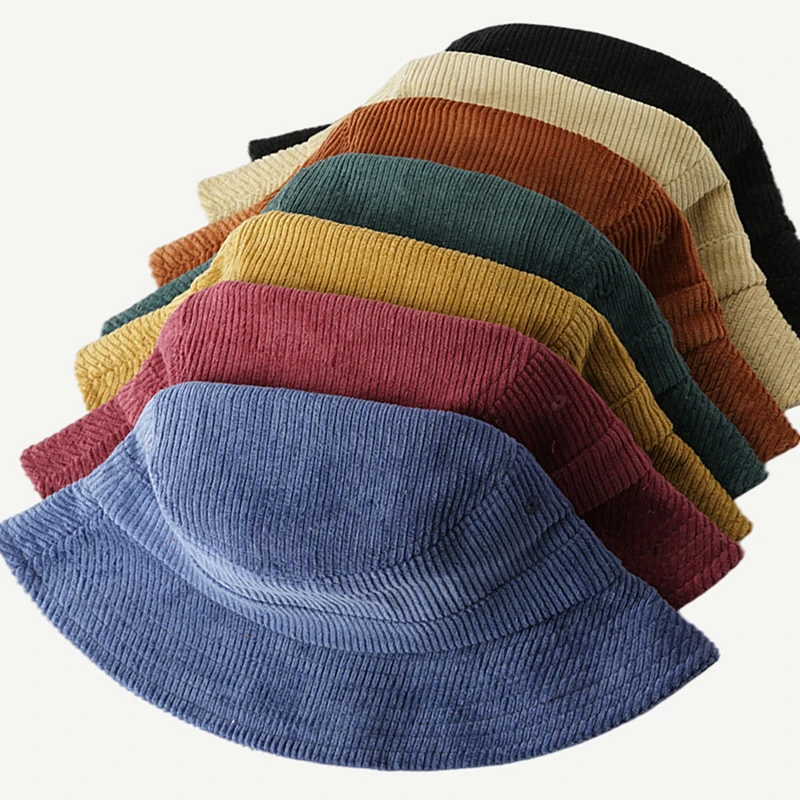 Spring Autumn Corduroy Bucket Hat Solid Color Women Men Fisherman Hat Hip Hip Cap Foldable Bob Outdoor Panama Fishing Cap Cheap 
Spring Autumn Corduroy Bucket Hat Solid Color Women Men Fisherman Hat Hip Hip Cap Foldable Bob Outdoor Panama Fishing Cap Cheap
