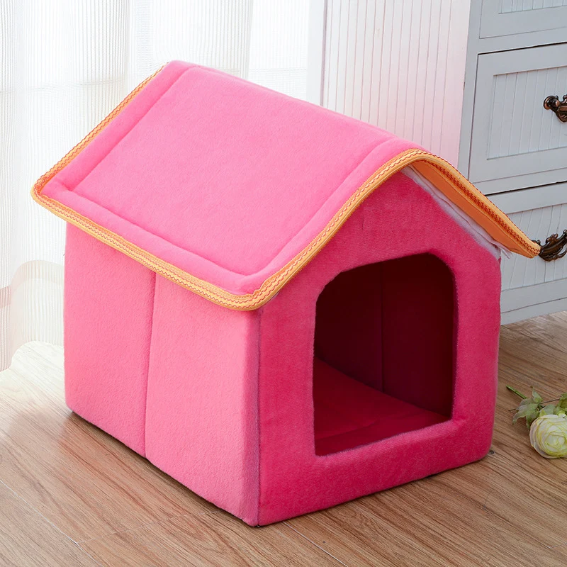 Winter Pet House Foldable Bed With Mat Puppy Sofa Cushion House Kennel Nest Dog Cat Bed For Small Medium Dogs Pet Supplies 
Winter Pet House Foldable Bed With Mat Puppy Sofa Cushion House Kennel Nest Dog Cat Bed For Small Medium Dogs Pet Supplies