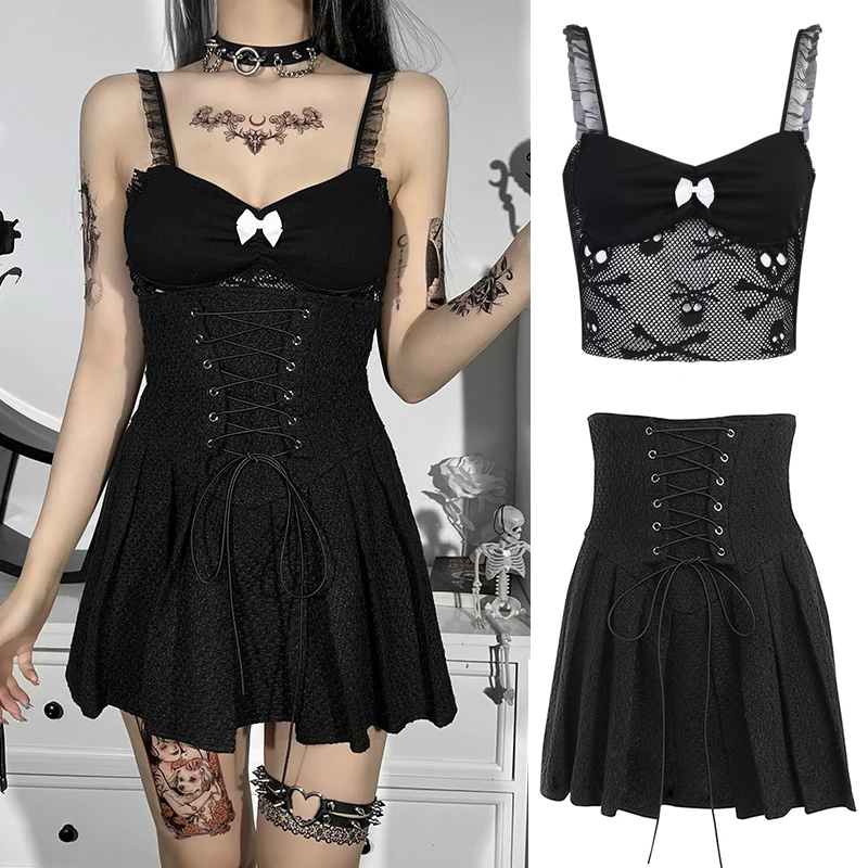 E-girl Dark Academia Emo Alt Pleated Mini Skirt Vintage High Waist Bandage Corset Skirt Y2K Aesthetics Retro Grunge Clothes
E-girl Dark Academia Emo Alt Pleated Mini Skirt Vintage High Waist Bandage Corset Skirt Y2K Aesthetics Retro Grunge Clothes