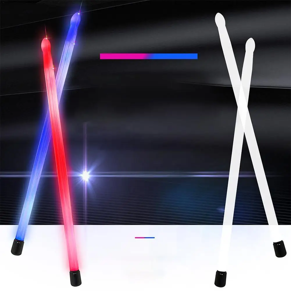 2pcs /lot Drumsticks 5A LED Polymer Material Drum Stick Noctilucent Glow In The Dark Stage Performance Luminous Jazz Drumsticks
2pcs /lot Drumsticks 5A LED Polymer Material Drum Stick Noctilucent Glow In The Dark Stage Performance Luminous Jazz Drumsticks