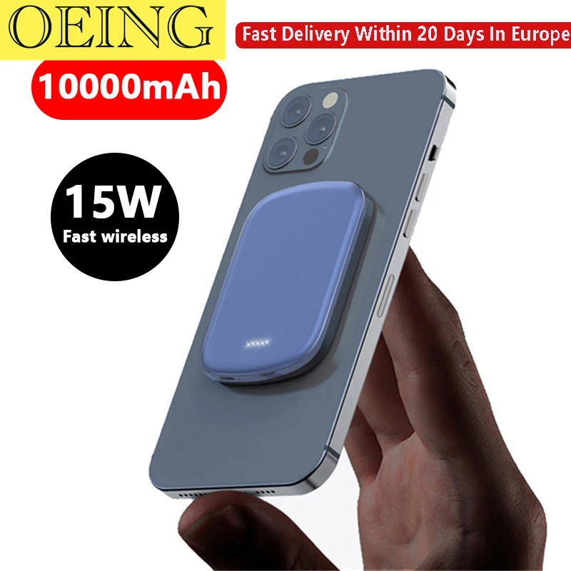 10000mAh Portable Macsafe Power Bank Magnetic Wireless 15W Fast Charger For iphone 12 13 14 Pro External Auxiliary Battery Pack
10000mAh Portable Macsafe Power Bank Magnetic Wireless 15W Fast Charger For iphone 12 13 14 Pro External Auxiliary Battery Pack
