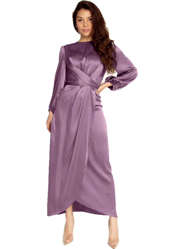2022 Spring Summer Women Long Satin Dress Female Solid Color Luxury Elegant Evening Party Maxi Dresses
2022 Spring Summer Women Long Satin Dress Female Solid Color Luxury Elegant Evening Party Maxi Dresses