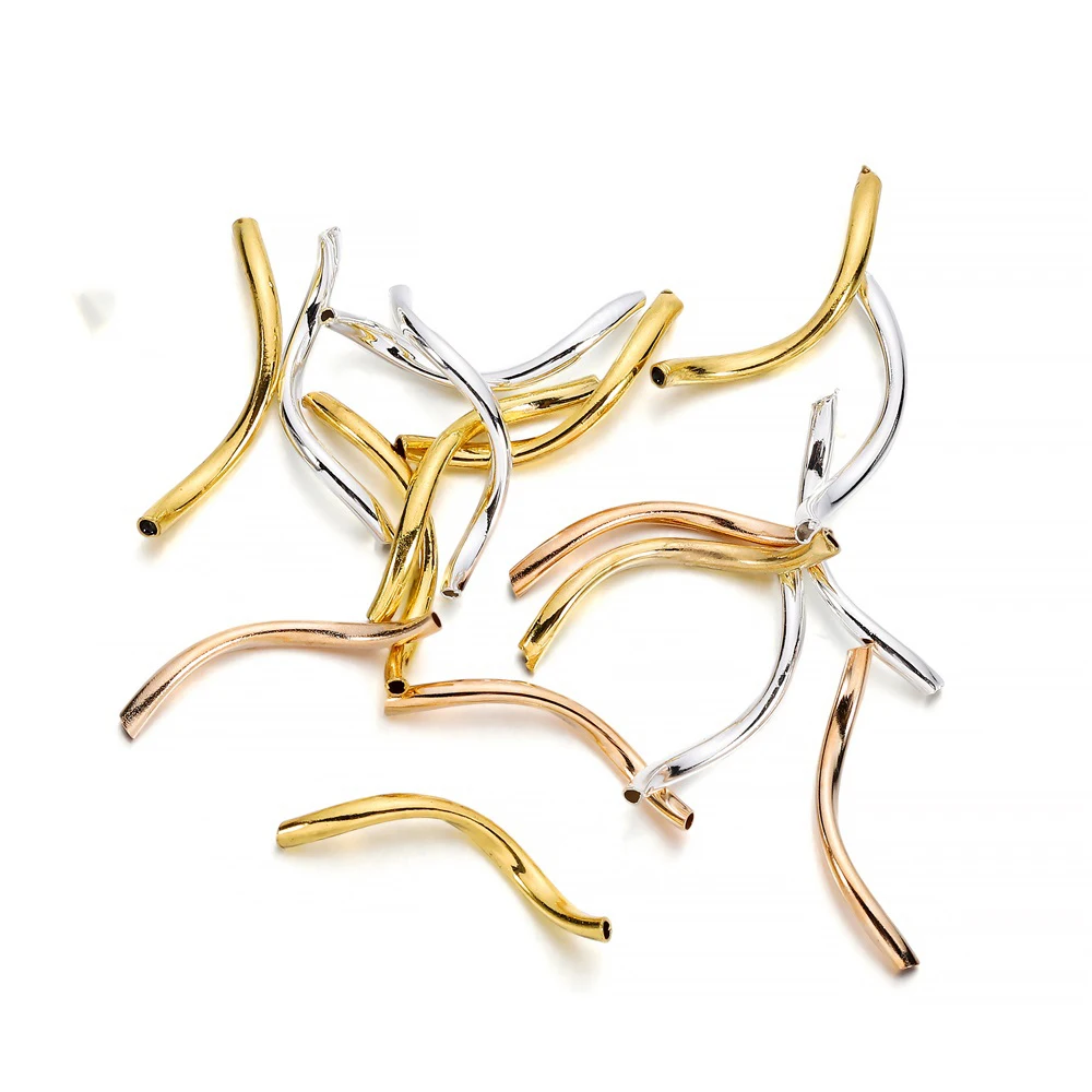 100pcs 2x25mm Smooth Copper Curved S Tube Spacer Beads Connectors For DIY Bracelet Necklace Jewelry Making Accessories
100pcs 2x25mm Smooth Copper Curved S Tube Spacer Beads Connectors For DIY Bracelet Necklace Jewelry Making Accessories