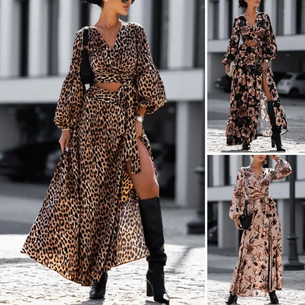 Ladies Urban Fashion Casual Dress Spring Printed Lantern Sleeve V-Neck Charm Slim Split Dress
Ladies Urban Fashion Casual Dress Spring Printed Lantern Sleeve V-Neck Charm Slim Split Dress