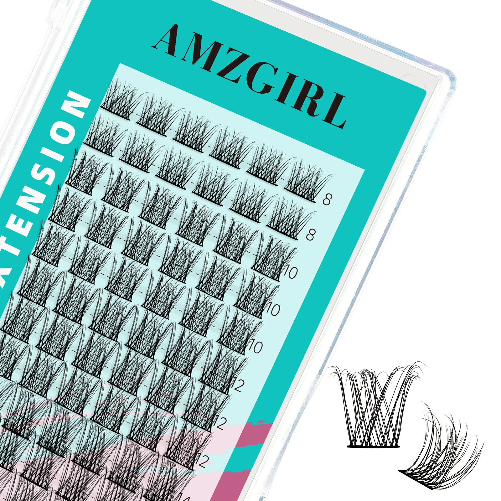 

AMZGIRL 84 Lash Clusters Volume Lashes Individual Eyelashes That Look Like Extensions Segmented Fluffy Prism Volume Eyelash