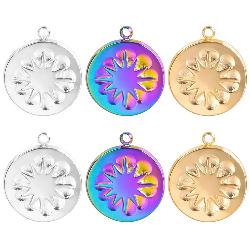 Round Charm Star Accessories Stainless Steel Charms For Jewelry Making Supplies Hydraulic DIY Pendants Breloque Acier Inoxydable
Round Charm Star Accessories Stainless Steel Charms For Jewelry Making Supplies Hydraulic DIY Pendants Breloque Acier Inoxydable