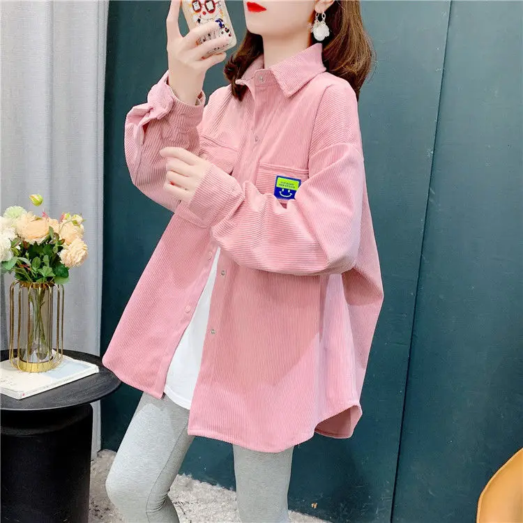 Womens Corduroy Button Warm Shirts Solid Color Long Sleeve Plus Velvet Thicken Blouses Tops Autumn Winter Shirt Jacket T602
Womens Corduroy Button Warm Shirts Solid Color Long Sleeve Plus Velvet Thicken Blouses Tops Autumn Winter Shirt Jacket T602