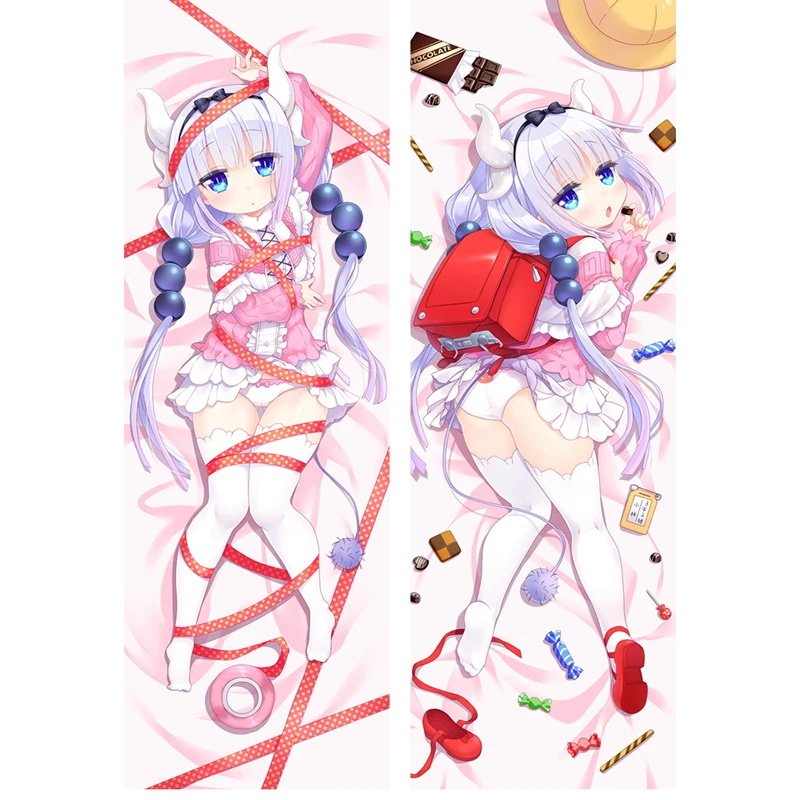 

New design Coscase Miss Kobayashi's Dragon Japanese Anime Maid Kanna Kamui Tohru Dakimakura Pillow Cover Case Hugging Body