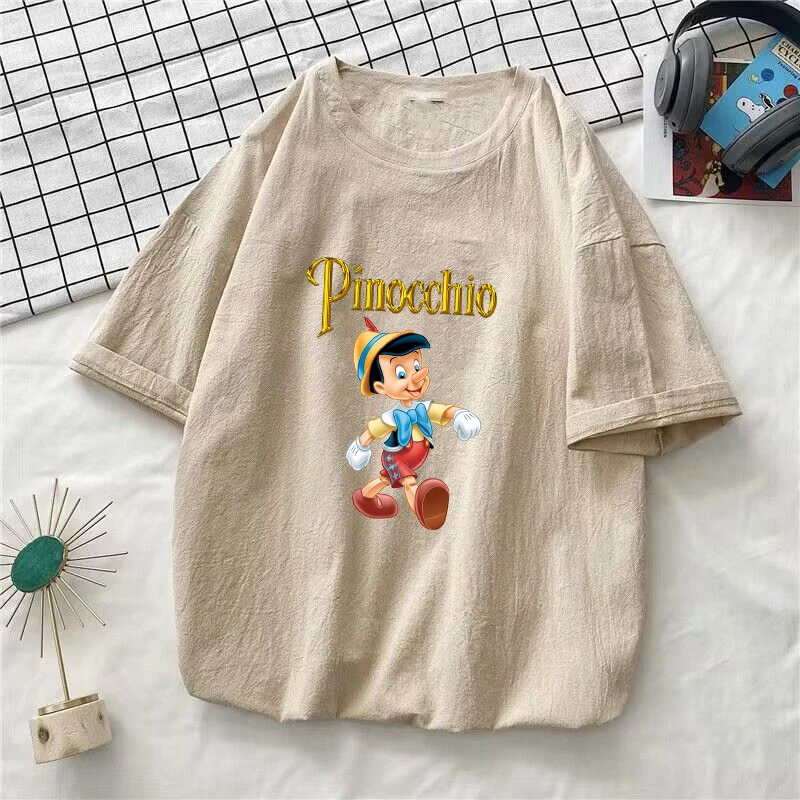 Disney Cartoon Pinocchio Washed Cotton T Shirt Streetwear Short Sleeve Tshirts Men Women Summer Clothing T-shirt Tees Tops
Disney Cartoon Pinocchio Washed Cotton T Shirt Streetwear Short Sleeve Tshirts Men Women Summer Clothing T-shirt Tees Tops