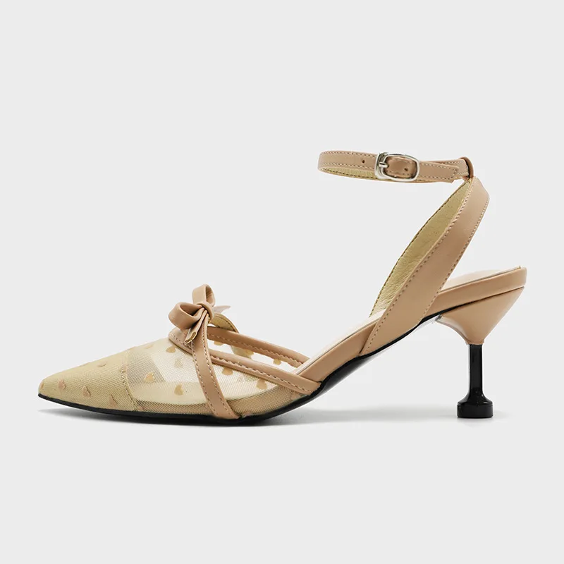 Spring/summer 2022 Women's New Bao-tou High-heel Sandals Mesh Fashion Hollow Pointed High-heel Bow Casual Shoes for Women
Spring/summer 2022 Women's New Bao-tou High-heel Sandals Mesh Fashion Hollow Pointed High-heel Bow Casual Shoes for Women