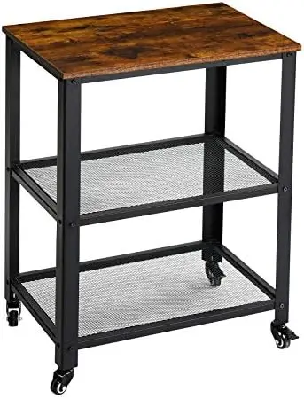 Cart, Vintage Kitchen Bar Cart on Wheels, 3-Tier Microwave Heavy Duty Storage Shelves, Baker's with Metal Frame, Extra Coun
Cart, Vintage Kitchen Bar Cart on Wheels, 3-Tier Microwave Heavy Duty Storage Shelves, Baker's with Metal Frame, Extra Coun